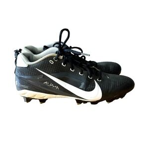 Nike Alpha Menace 4 Varsity Football Cleats Black White FN0027-001 Men Size 10